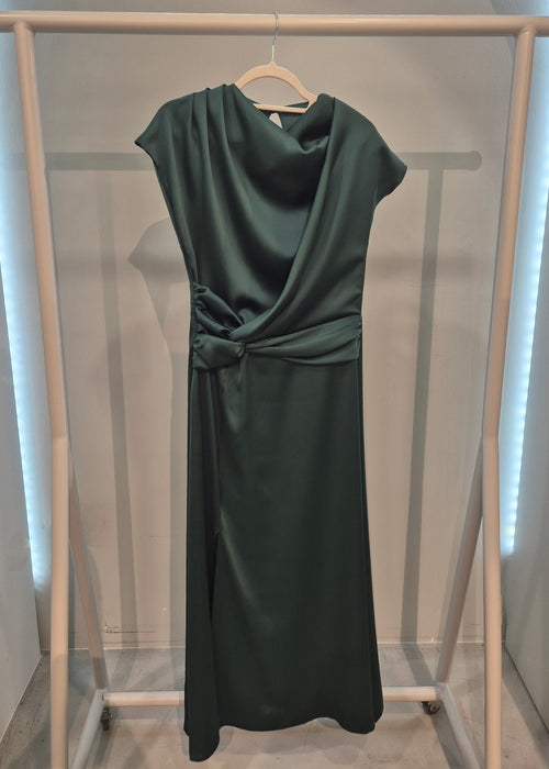 Maxi haljina kratkih rukava s prorezom