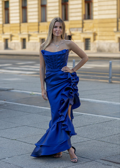 Asimetričan sirena kroj svečane haljine