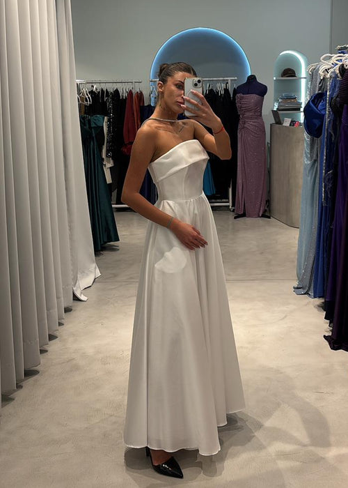 Maxi haljina bez naramenica