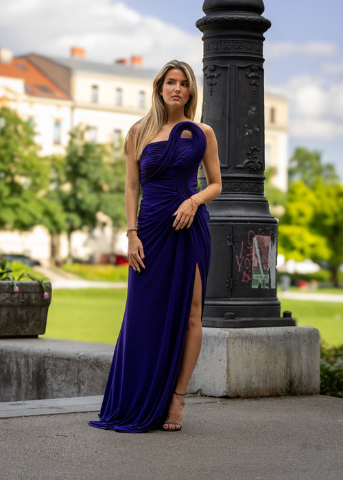 Duga svečana maturalna haljina s prorezom