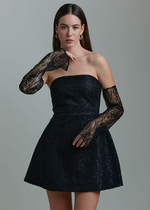 Kratka haljina Martiz s rukavicama