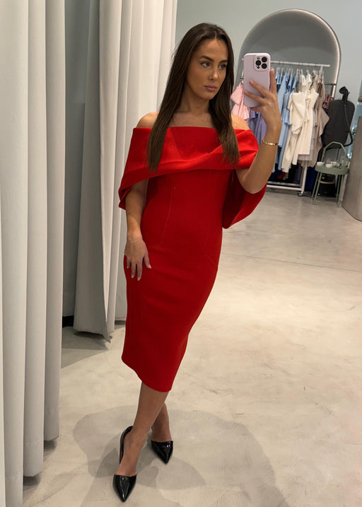 Haljina sa spuštenim rukavima od skuba materijala